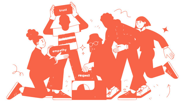 Teamwork, Trust, Respect, Empathy: Diverse Group Building Positive Relationships