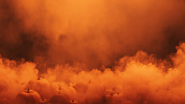 Pumpkin halloween smoke orange fog spooky autumn, pumpkin halloween smoke orange fog spooky autumn background with glowing