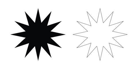 Explosion Burst Symbols Featuring Comic Book Silhouette and Line Art Styles for Creative Illustrations © Sidratul Muntaha 4