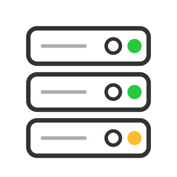 Database Server Storage Technology Vector Icon