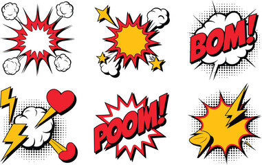 Comic Book Explosion Boom Speech Bubbles © Azan