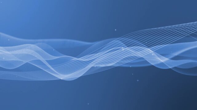 Abstract wavy lines flowing across background with subtle stars smooth gradient, modern minimalist tech aesthetic