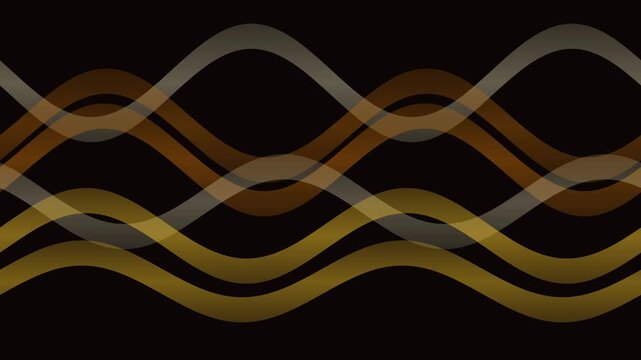 Flowing Ribbons Copper Abstract Motion Background Seamless Loop 4K 059