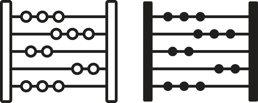 Abacus icon vector collection. vector stock symbol illustrations