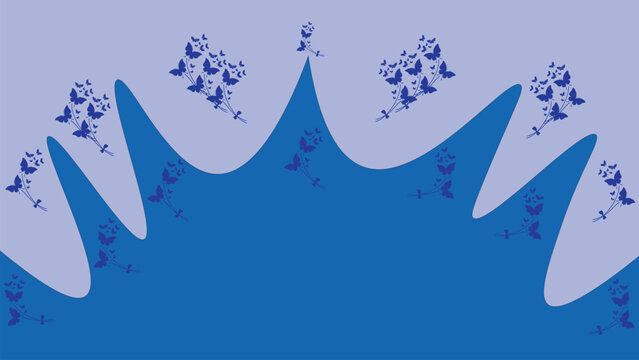 Intricate blue and purple fractal waves with jagged repeating self‑similar shapes forming abstract geometric infinite complexity composition
