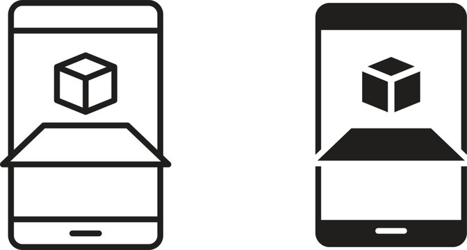 Ar apps icon vector collection. vector stock symbol illustrations
