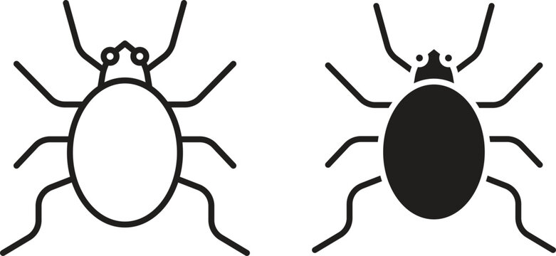 Bedbug icon vector collection. vector stock symbol illustrations