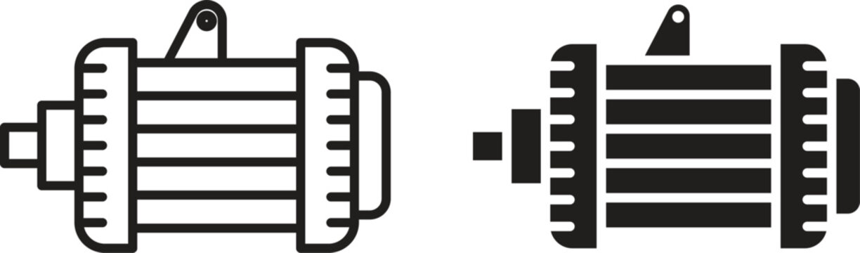Car alternator icon vector collection. vector stock symbol illustrations