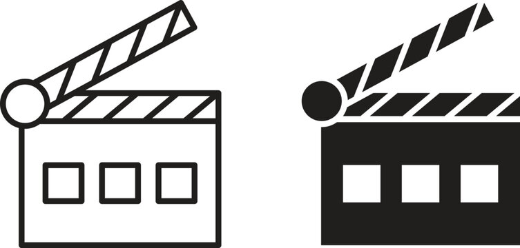 Cinema flapper icon vector collection. vector stock symbol illustrations