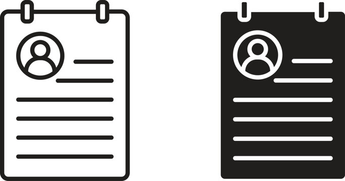 Curriculum icon vector collection. vector stock symbol illustrations