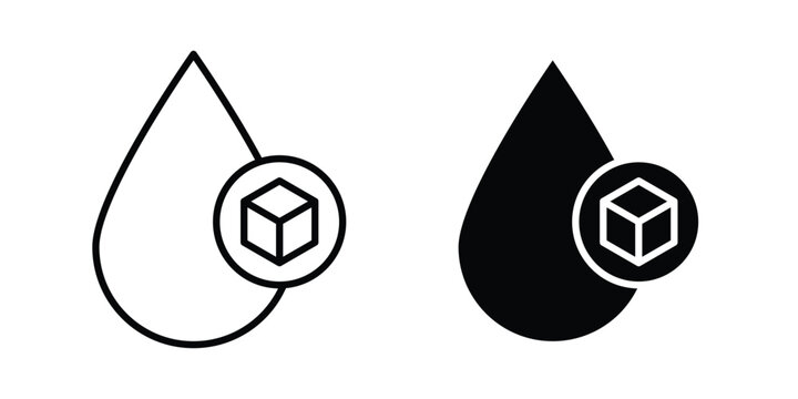 Blood sugar icon pack in black vector type