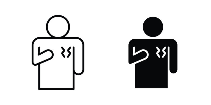 Heart attack icon pack in black vector type