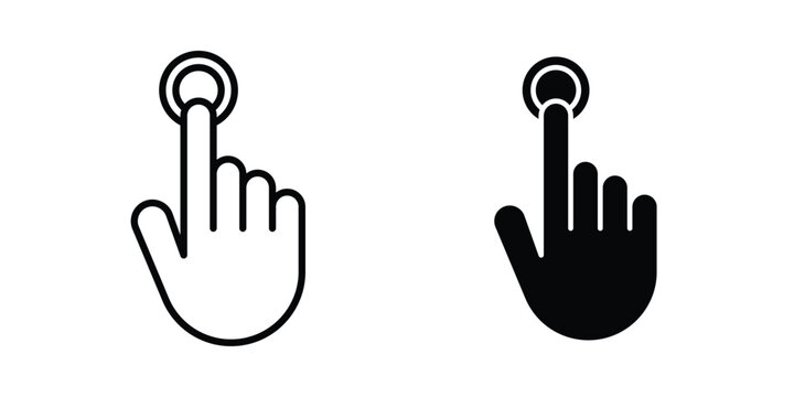 Interactivity icon pack in black vector type
