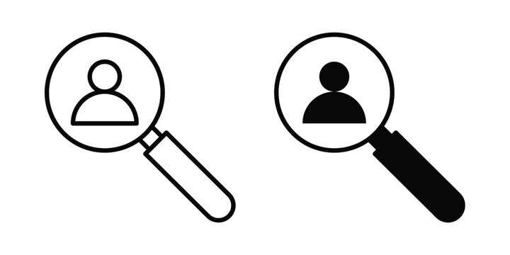 Job candidate icon pack in black vector type