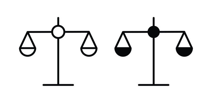 justice scale icon pack in black vector type