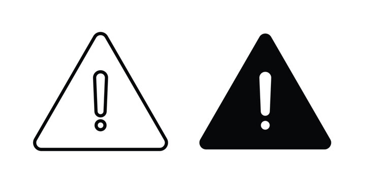 Notice icon pack in black vector type