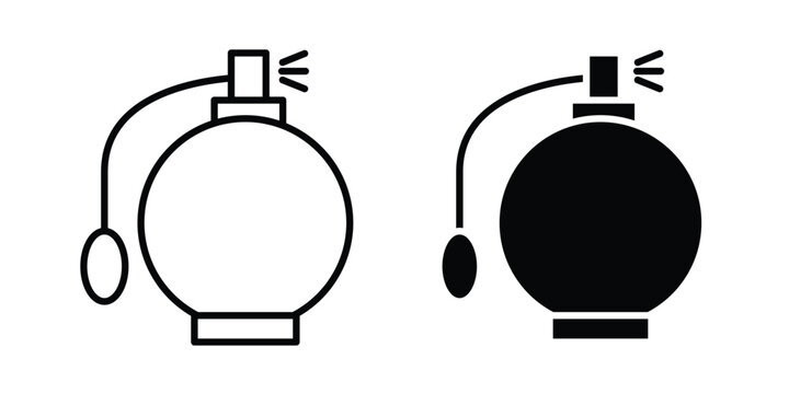 Perfume icon pack in black vector type