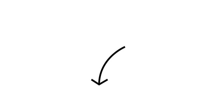 Pointing Downward arrow pointer symbol downward pointing directional symbol.