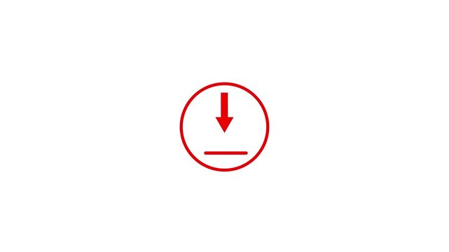 Download symbol arrow pointing down Circle box sign download.