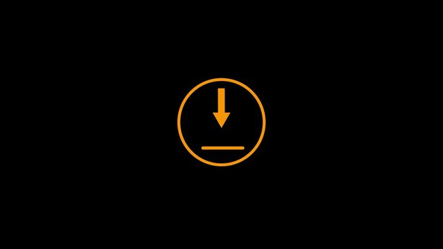 Download symbol arrow pointing down Circle box sign download.