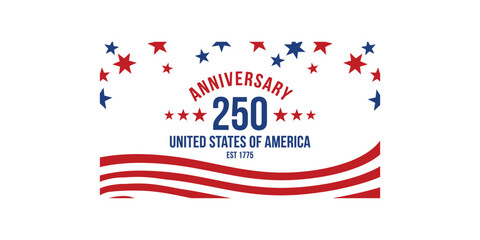 Obraz premium Celebrating 250 years of american heritage united states of america anniversary