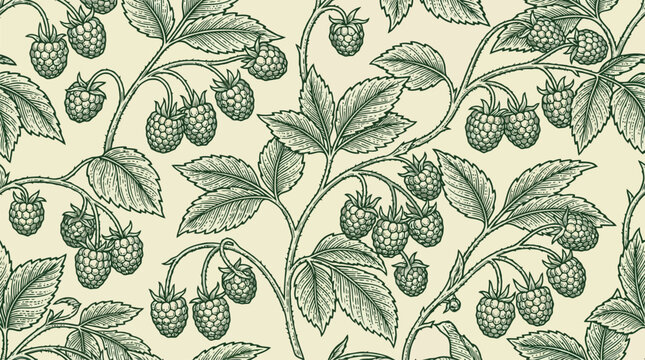 Vintage botanical acorn leaf seamless pattern vector illustration.