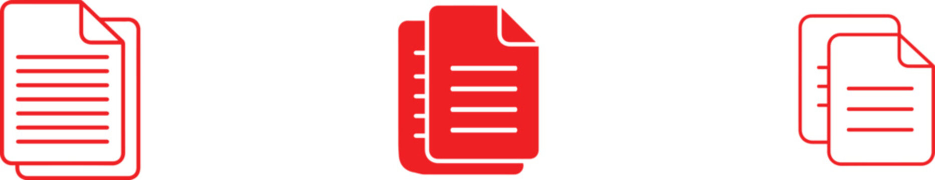 Document files icon with stacked papers. Symbol of data, information and documentation for business reports, office workflow, digital records, file management systems and user interface design.