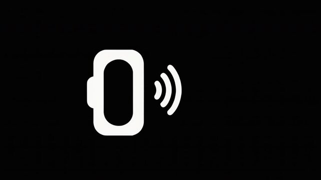 Animated White Smartphone NFC Contactless Payment Icon