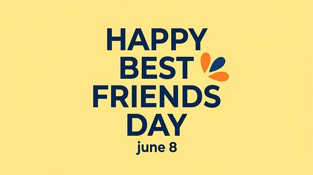 Best Friends Day, Happy Friends Day, June 8, Friendship Celebration, Yellow Background