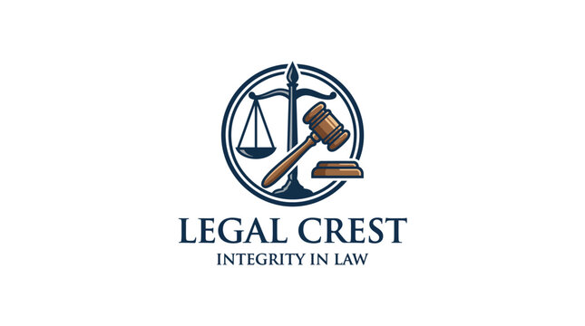 traditional circular seal integrity trust for attorneys courtrooms legal service providers logo design