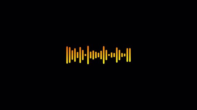 Transparent Audio Spectrum Animation ,Minimalist audio waveform animation for music and, podcast visualization