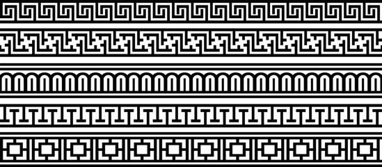 Decorative Divider Border Vectors Ornate Line Floral Geometric Separators Collection © Raihan