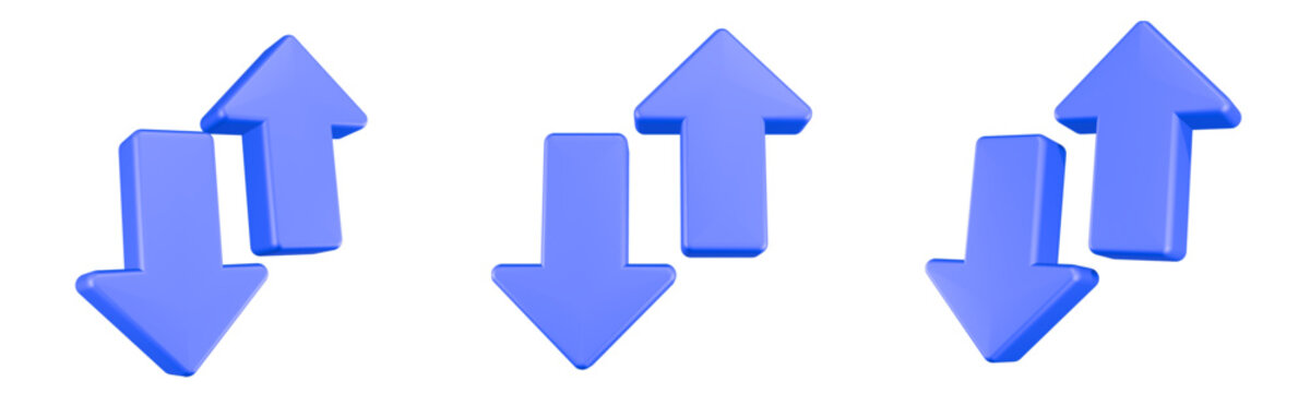 swap arrow icon 3d render 