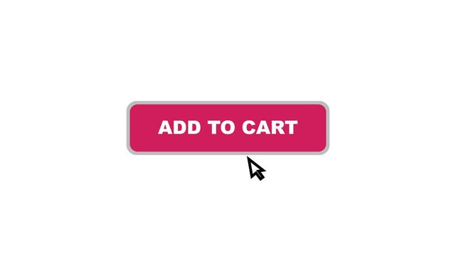 Interactive shopping cart button click animation showcasing modern online retail experience