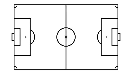 Professional Football Pitch Vector Layout © naya