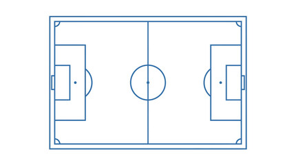 Professional Football Pitch Vector Illustration © naya
