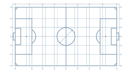 Soccer Field Layout Template Diagram © naya