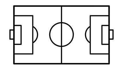 Soccer Field Top View Vector Graphic © naya
