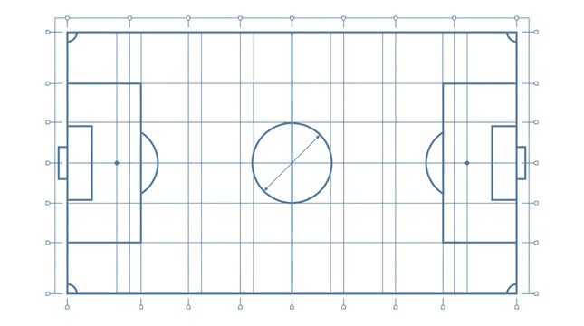 Soccer Field Layout Template Diagram