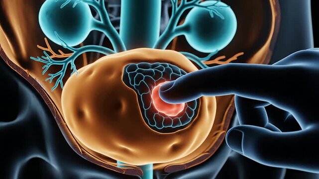 Digital Neon Glow Animation of Rectal Examination Highlighting Anatomical Structures and Interactive Exploration for Medical Education