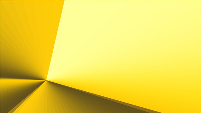Abstract gold conic gradient background with sharp geometric angles and copy space for luxury product presentation