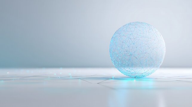 Global network data science background with futuristic plexus digital sphere