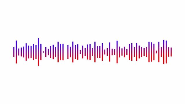 Transparent Audio Spectrum Animation ,Minimalist audio waveform animation for music and, podcast visualization
