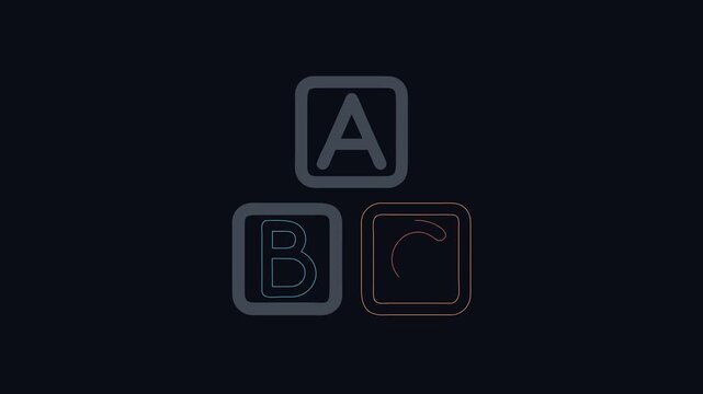 Colorful ABC blocks for learning early alphabet education