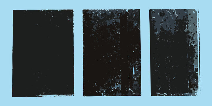 Distressed Grunge Rectangular Shapes On Light Blue Background