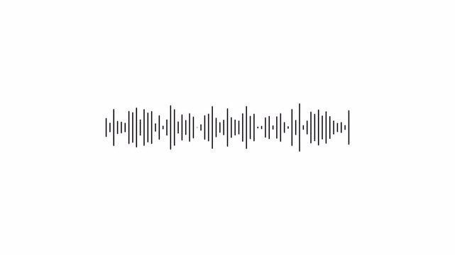 Transparent Audio Spectrum Animation ,Minimalist audio waveform animation for music and, podcast visualization