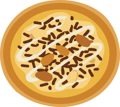 Martabak Manis Indonesian Sweet Thick Pancake Vector Illustration