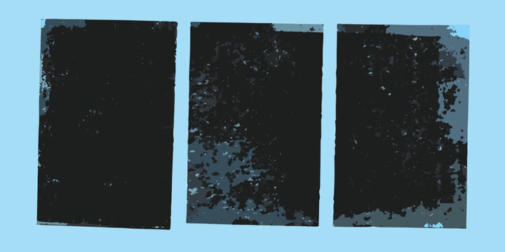 Distressed grunge rectangles on light blue background vector illustration