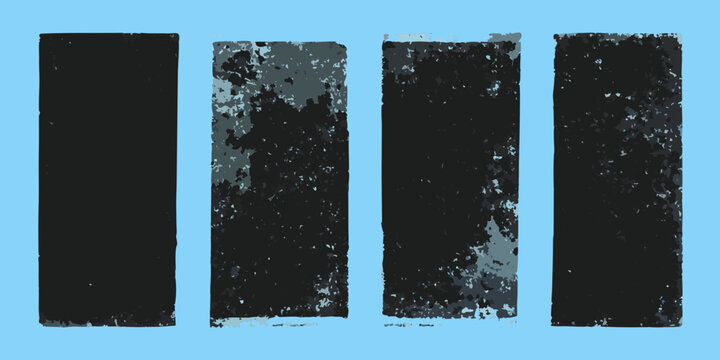 Rectangular Blocks With Distressed Texture Against Light Blue Background