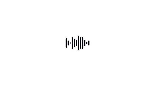 Transparent Audio Spectrum Animation ,Minimalist audio waveform animation for music and, podcast visualization
